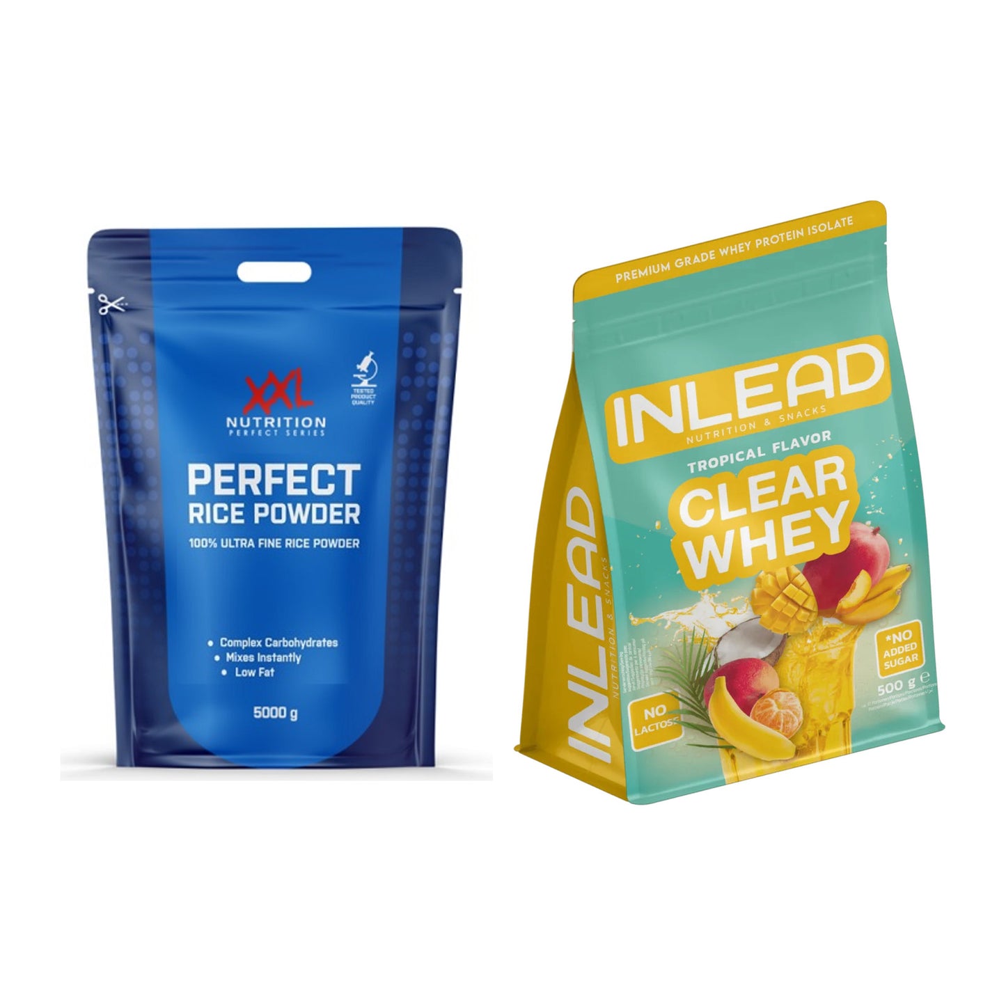 Diät-Duo: XXL Nutrition Perfect Rice + INLEAD Clear Whey Isolate – alle enthaltenen Artikel