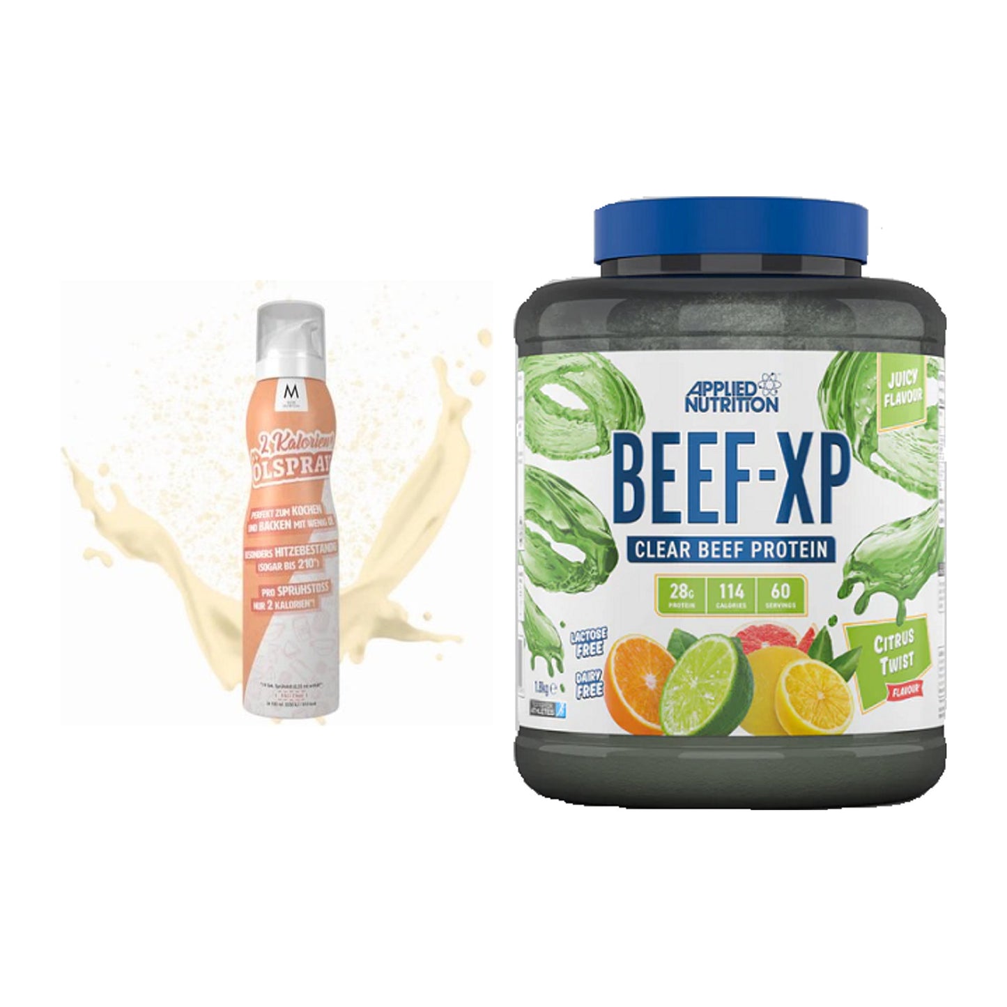 Diät-Duo: More Nutrition 2 Kalorien + Applied Nutrition Clear Beef – alle enthaltenen Artikel