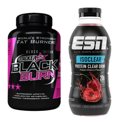Diät-Duo: Stacker2 Black Burn Fatburner + ESN Isoclear RTD – alle enthaltenen Artikel