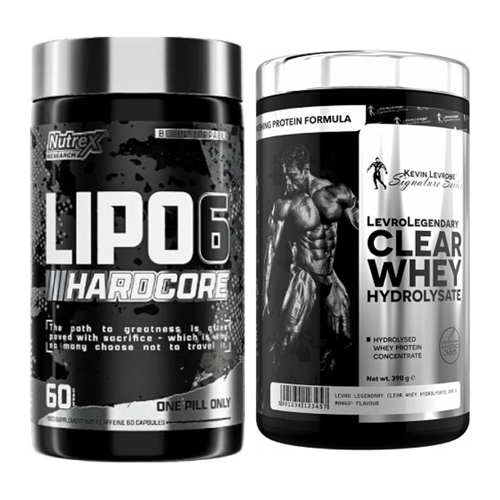 Diät-Duo: Nutrex Lipo 6 Hardcore + Kevin Levrone Clear Whey – alle enthaltenen Artikel
