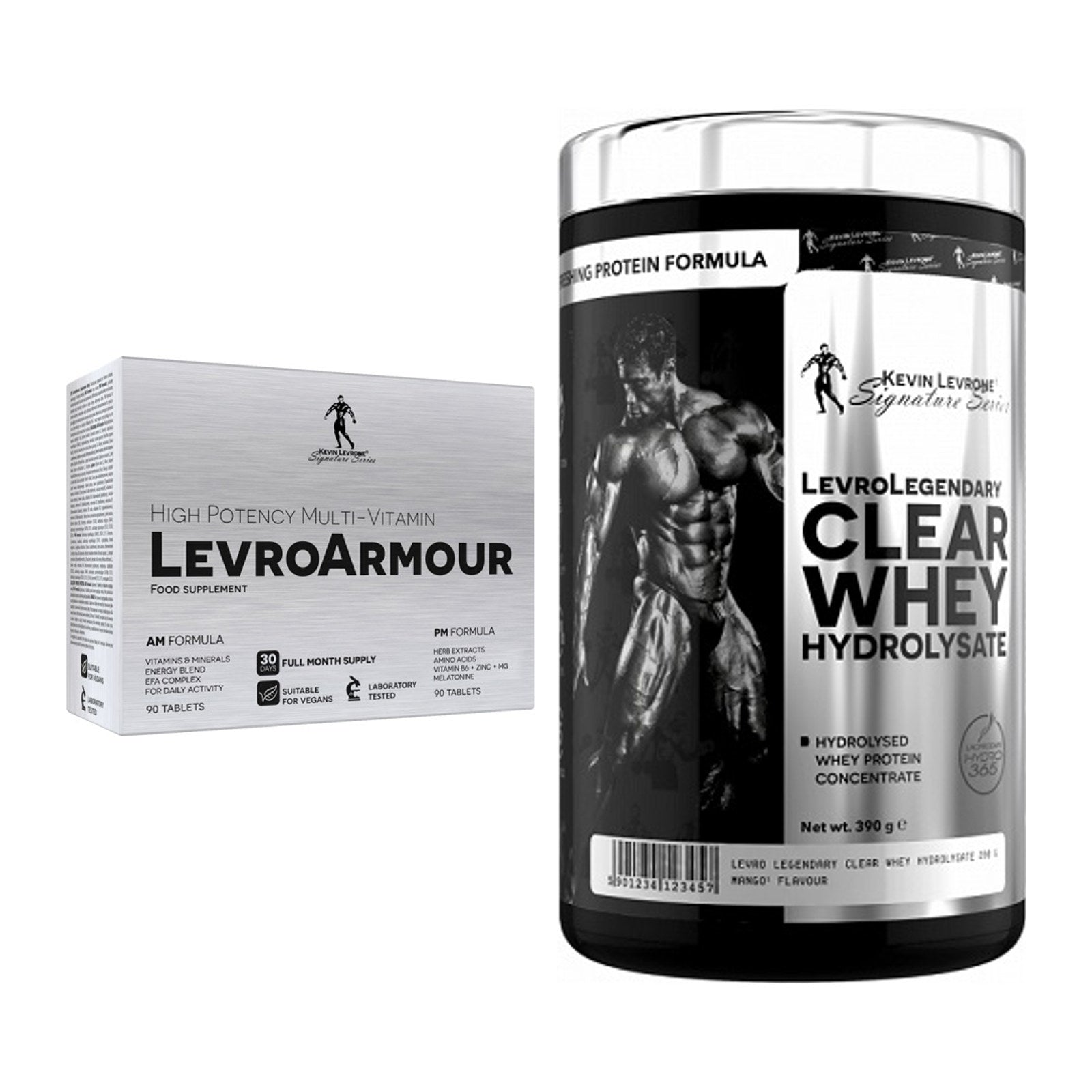 Diät-Duo: Kevin Levrone Levro Armour + Kevin Levrone Clear Whey – alle enthaltenen Artikel