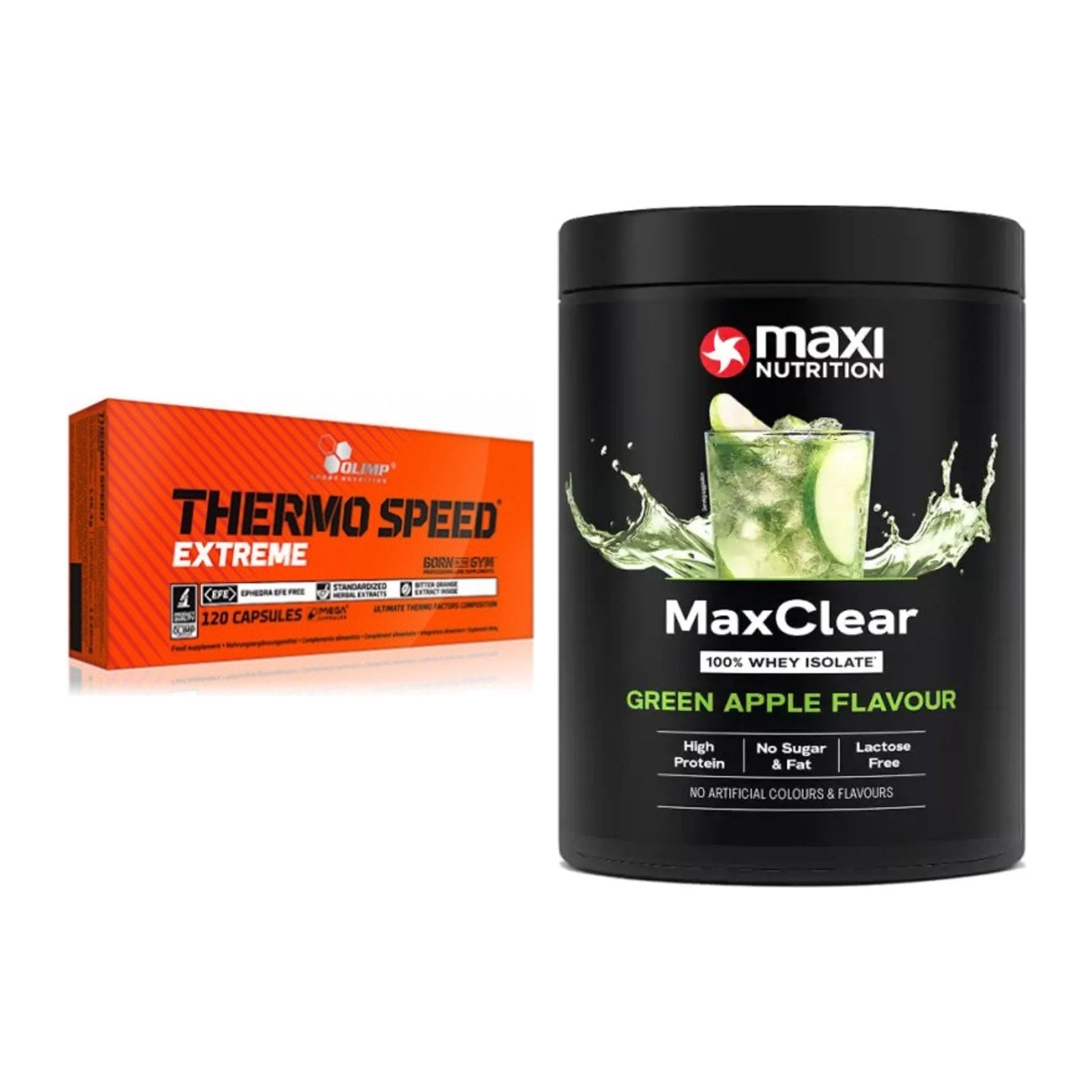 Diät-Duo: Olimp Thermo Speed Extreme + MaxiNutrition MaxClear 100% – alle enthaltenen Artikel