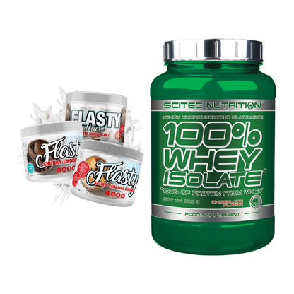 Diät-Duo: Sinob Flasty Geschmackspulver + Scitec Whey Isolate – alle enthaltenen Artikel