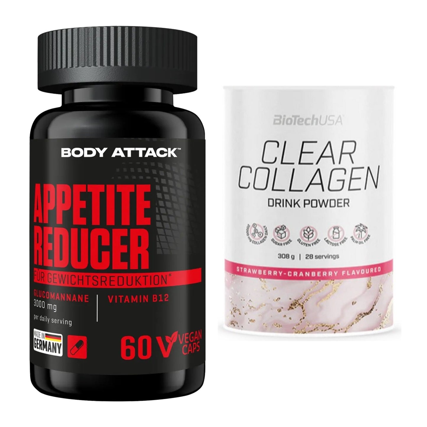 Diät-Duo: Body Attack Appetite Reducer + BioTech Clear Collagen – alle enthaltenen Artikel