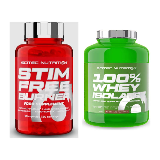 Diät-Duo: Scitec Stim Free Burner + Scitec Whey Isolate – alle enthaltenen Artikel