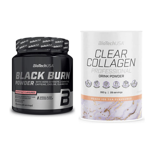 Diät-Duo: BioTech Black Burn Powder + BioTech Clear Collagen – alle enthaltenen Artikel