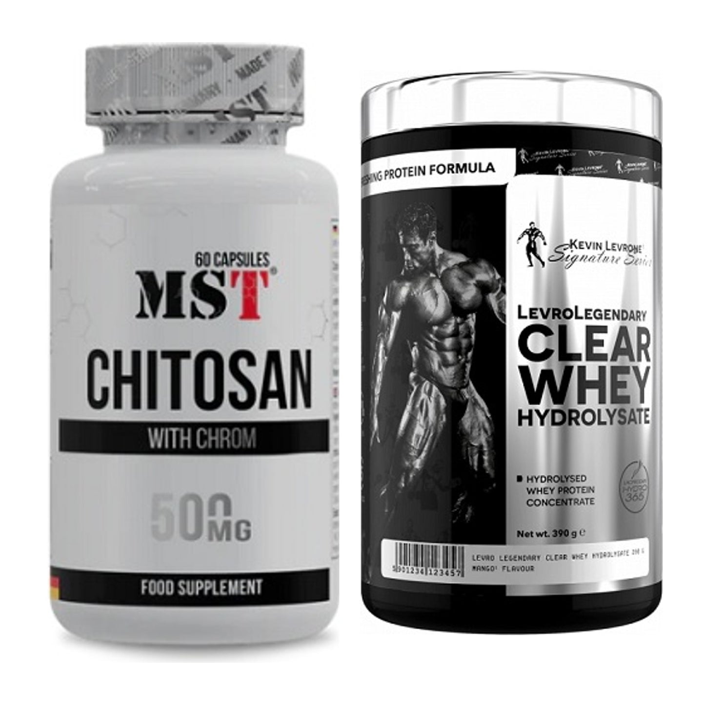 Diät-Duo: MST Chitosan + Chrom + Kevin Levrone Clear Whey – alle enthaltenen Artikel