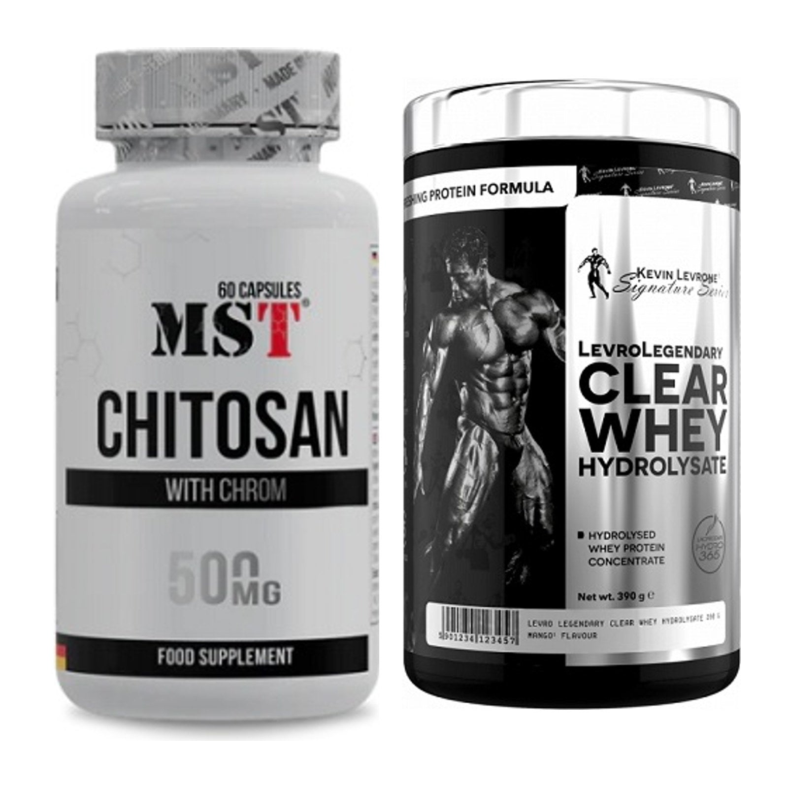 Diät-Duo: MST Chitosan + Chrom + Kevin Levrone Clear Whey – alle enthaltenen Artikel