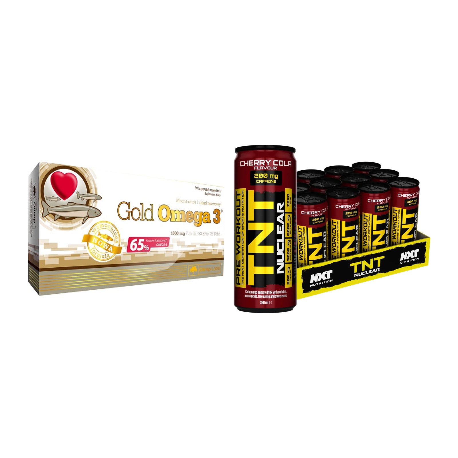 Diät-Duo: Olimp Omega 3 Gold Edition + NXT Nutrition TNT NUCLEAR – alle enthaltenen Artikel