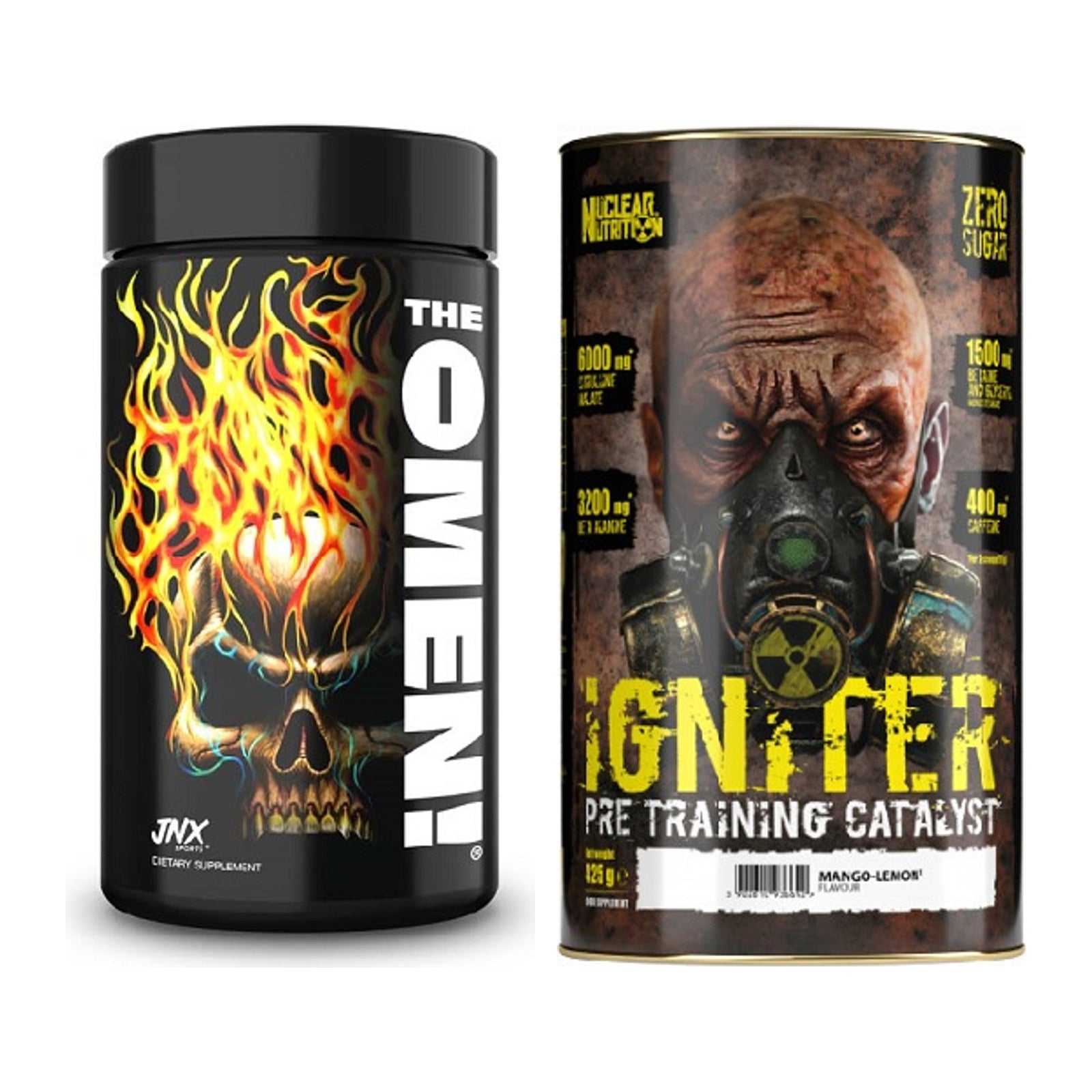 Diät-Duo: JNX Sports The Omen! 100 + Nuclear Nutrition IGNITER – alle enthaltenen Artikel