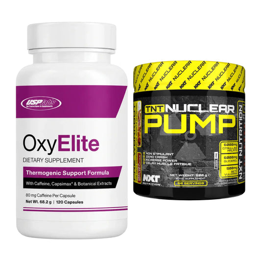 Diät-Duo: USP Labs OxyElite Pro + NXT Nutrition TNT Nuclear Pump – alle enthaltenen Artikel