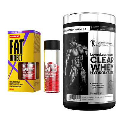Diät-Duo: Nutrend Fat Direct + Kevin Levrone Clear Whey – alle enthaltenen Artikel