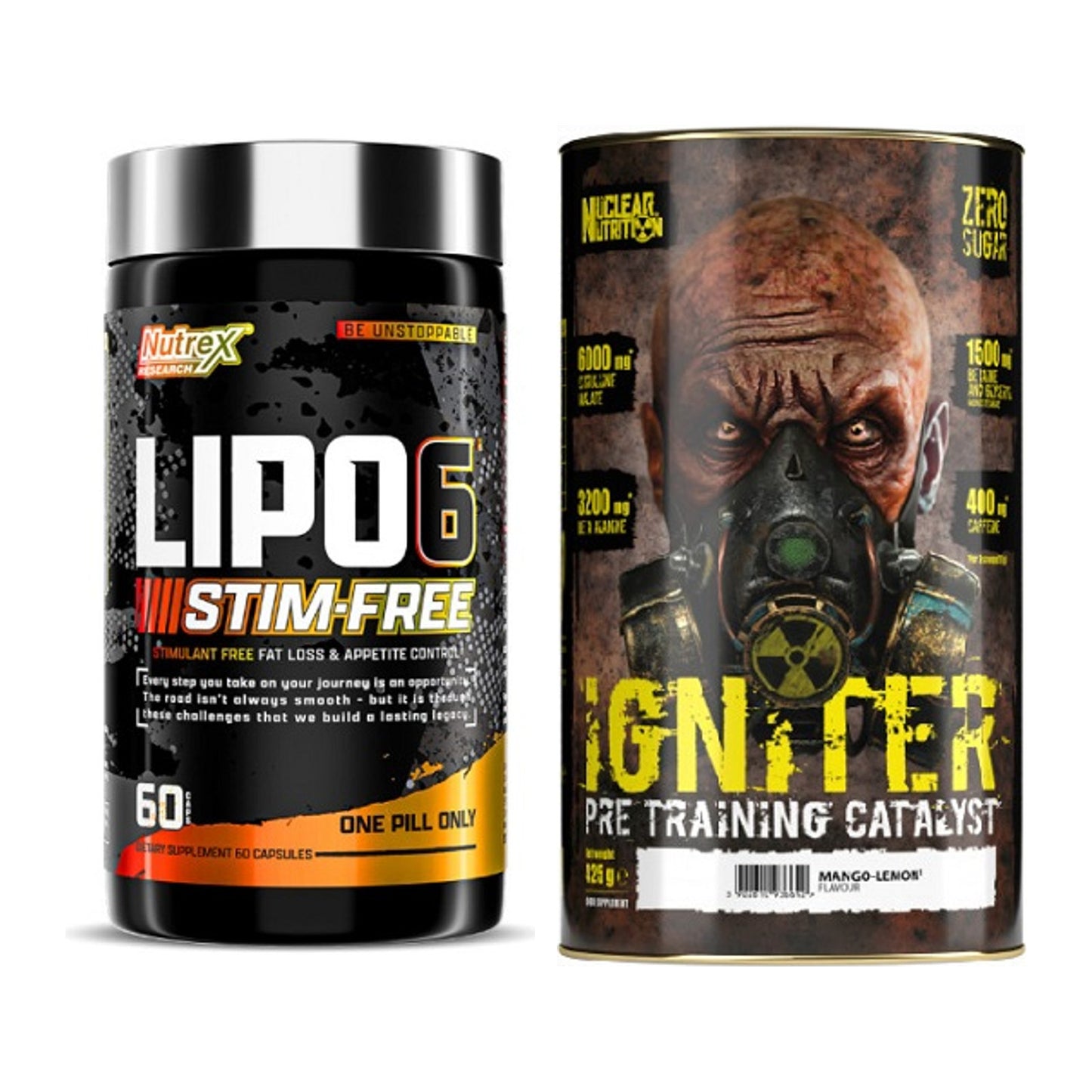Diät-Duo: Nutrex Lipo 6 Black + Nuclear Nutrition IGNITER – alle enthaltenen Artikel