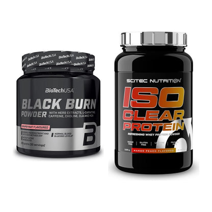 Diät-Duo: BioTech Black Burn Powder + Scitec IsoClear Protein – alle enthaltenen Artikel