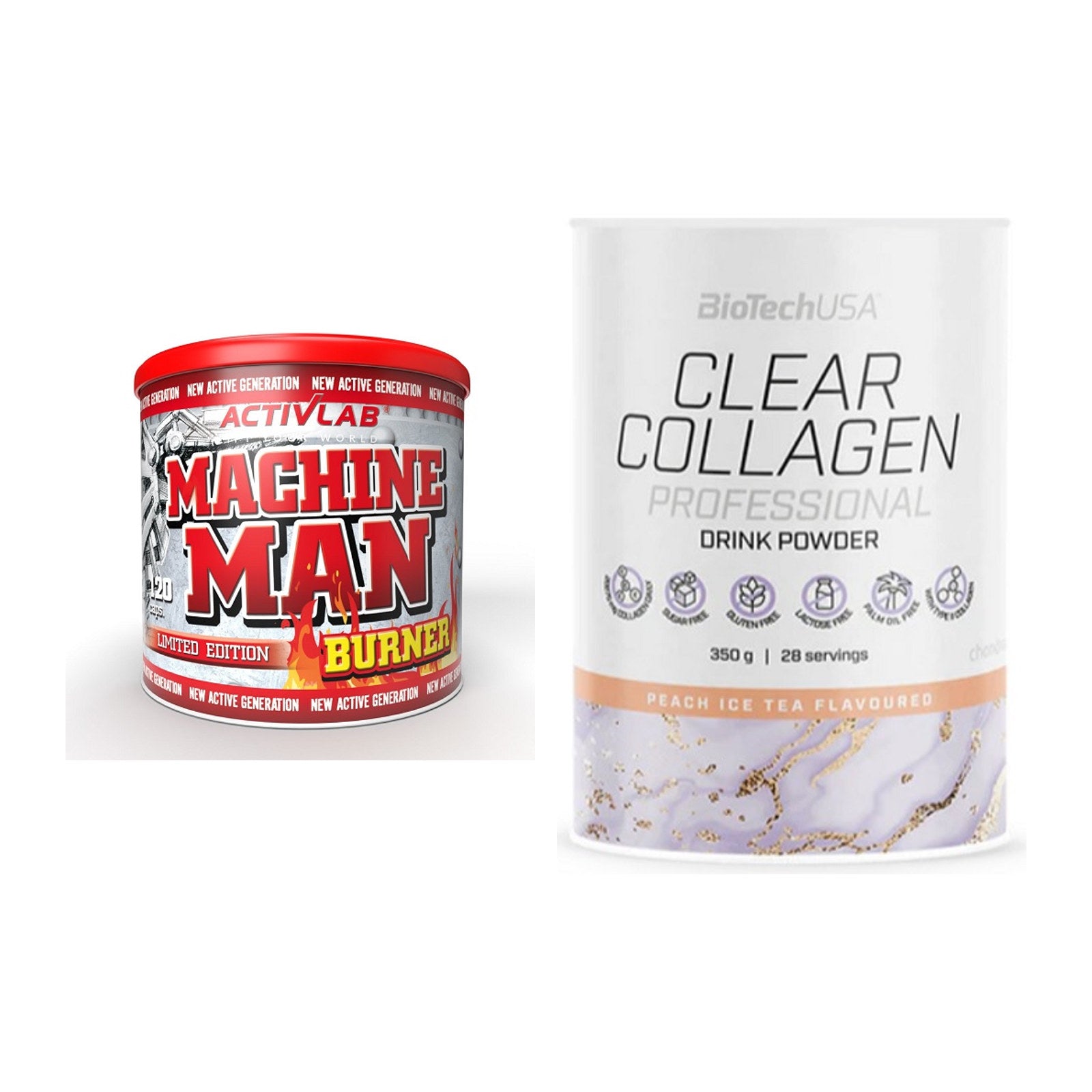 Diät-Duo: Activlab Machine Man Burner + BioTech Clear Collagen – alle enthaltenen Artikel
