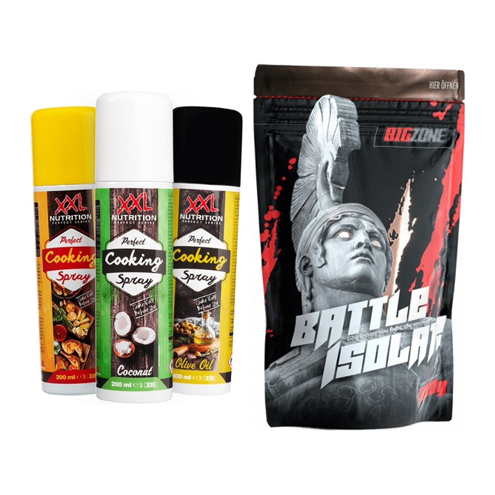 Diät-Duo: XXL Nutrition Perfect Cooking + Big Zone Battle Isolate – alle enthaltenen Artikel