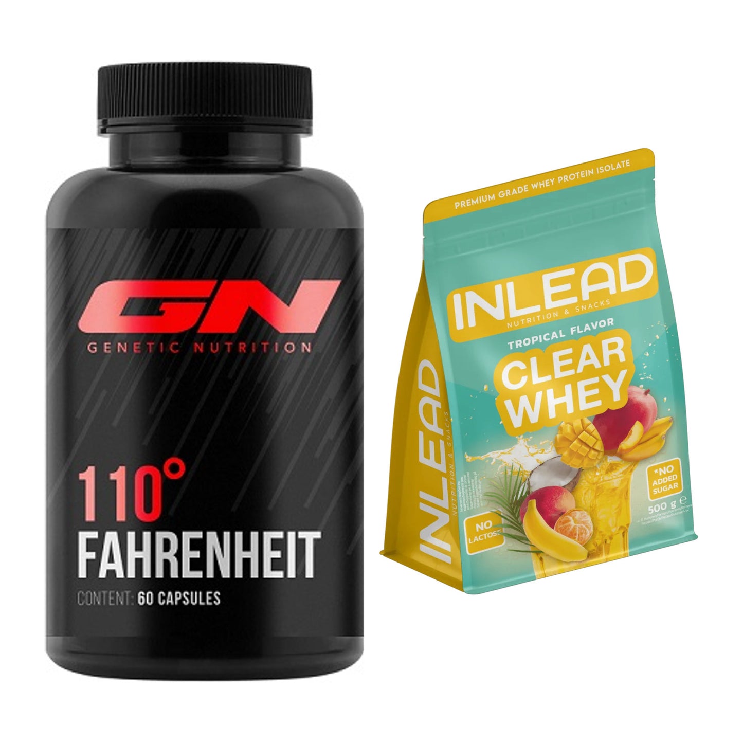 Diät-Duo: GN 110 Fahrenheit Burner + INLEAD Clear Whey Isolate – alle enthaltenen Artikel