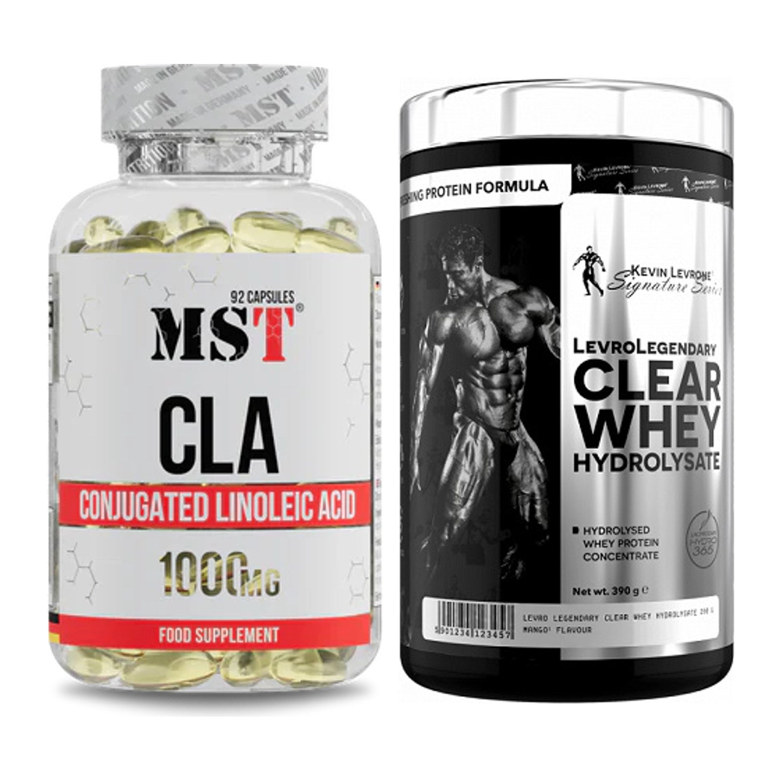 Diät-Duo: MST CLA 1000mg + Kevin Levrone Clear Whey – alle enthaltenen Artikel