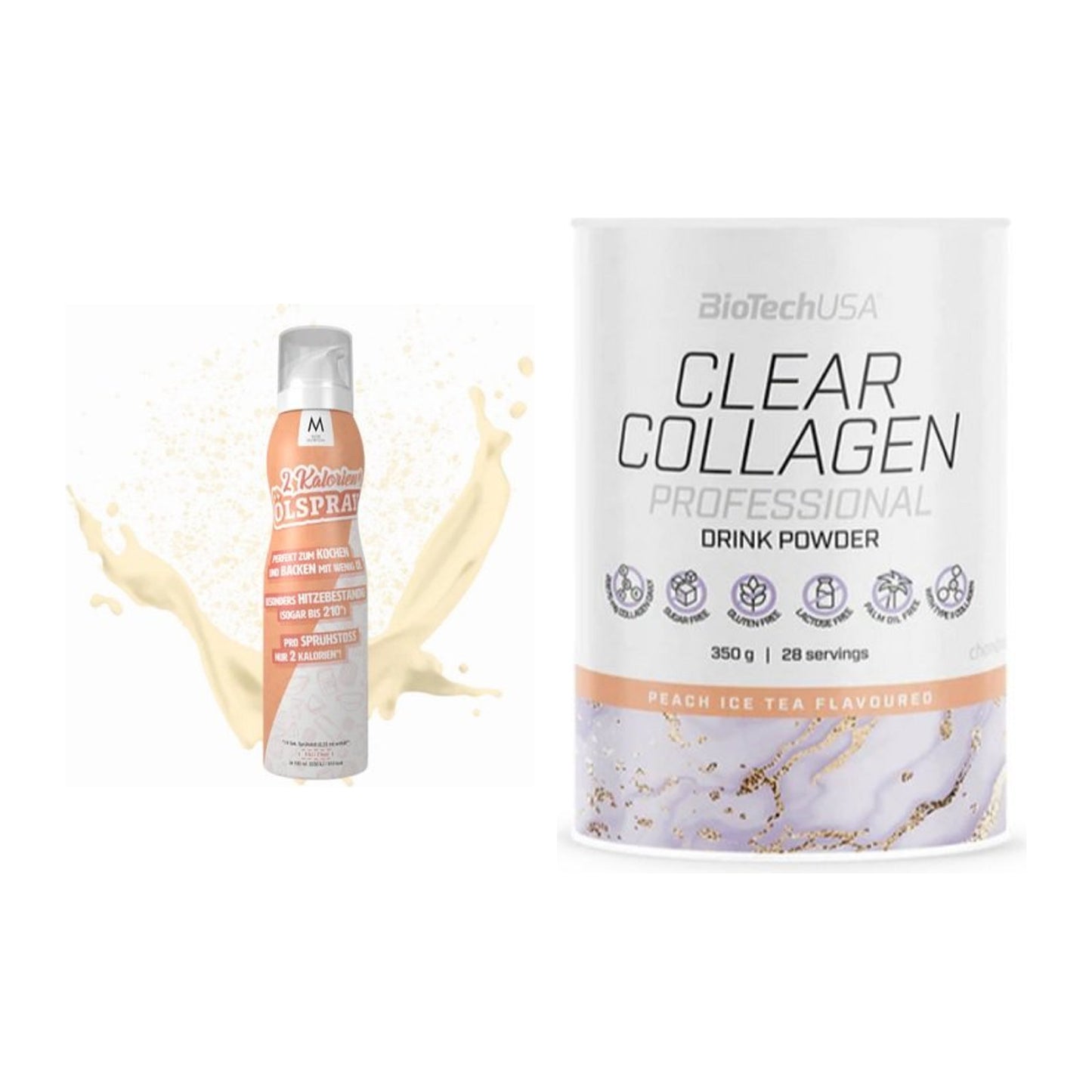 Diät-Duo: More Nutrition 2 Kalorien Ölspray + BioTech Clear Collagen – alle enthaltenen Artikel