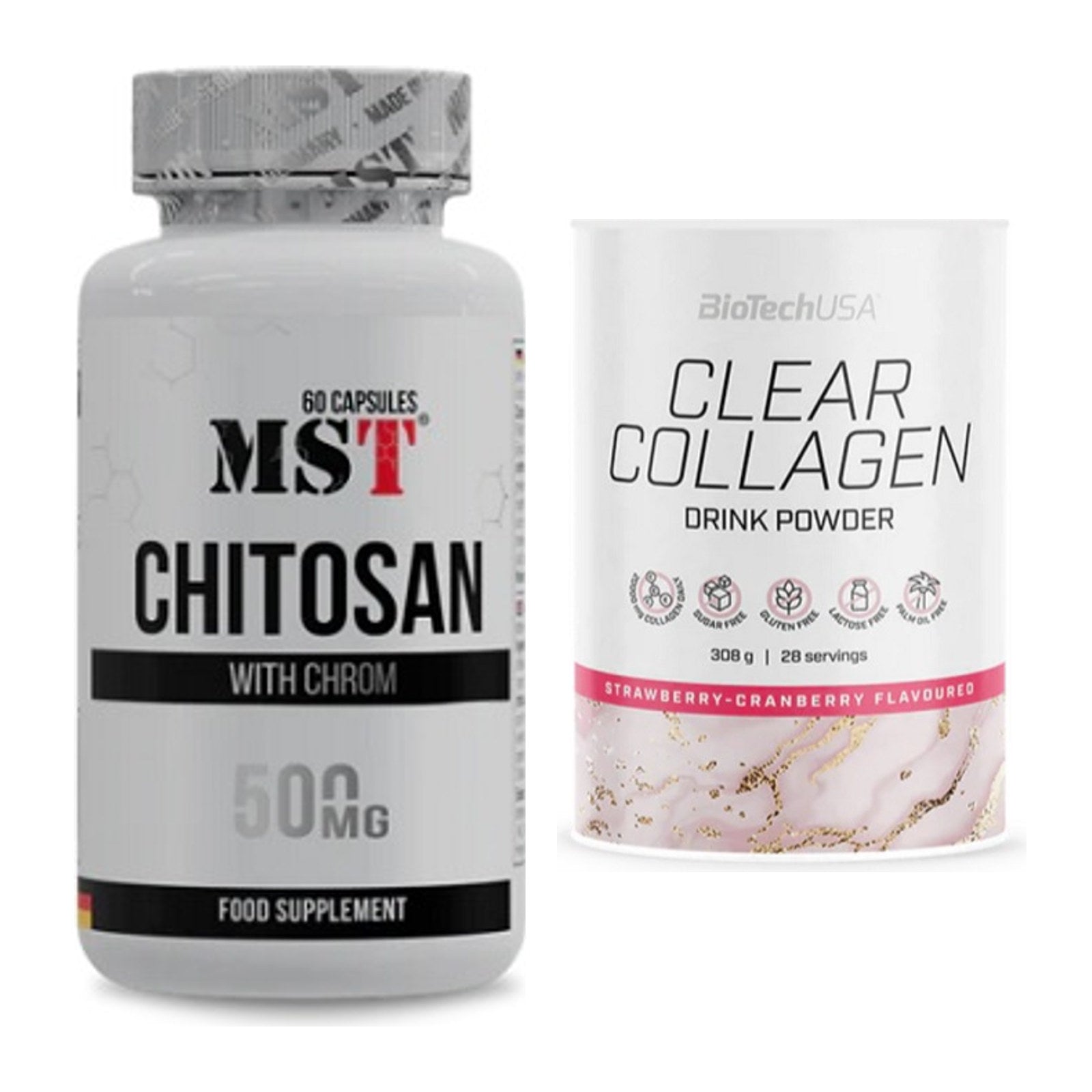 Diät-Duo: MST Chitosan + Chrom + BioTech Clear Collagen – alle enthaltenen Artikel