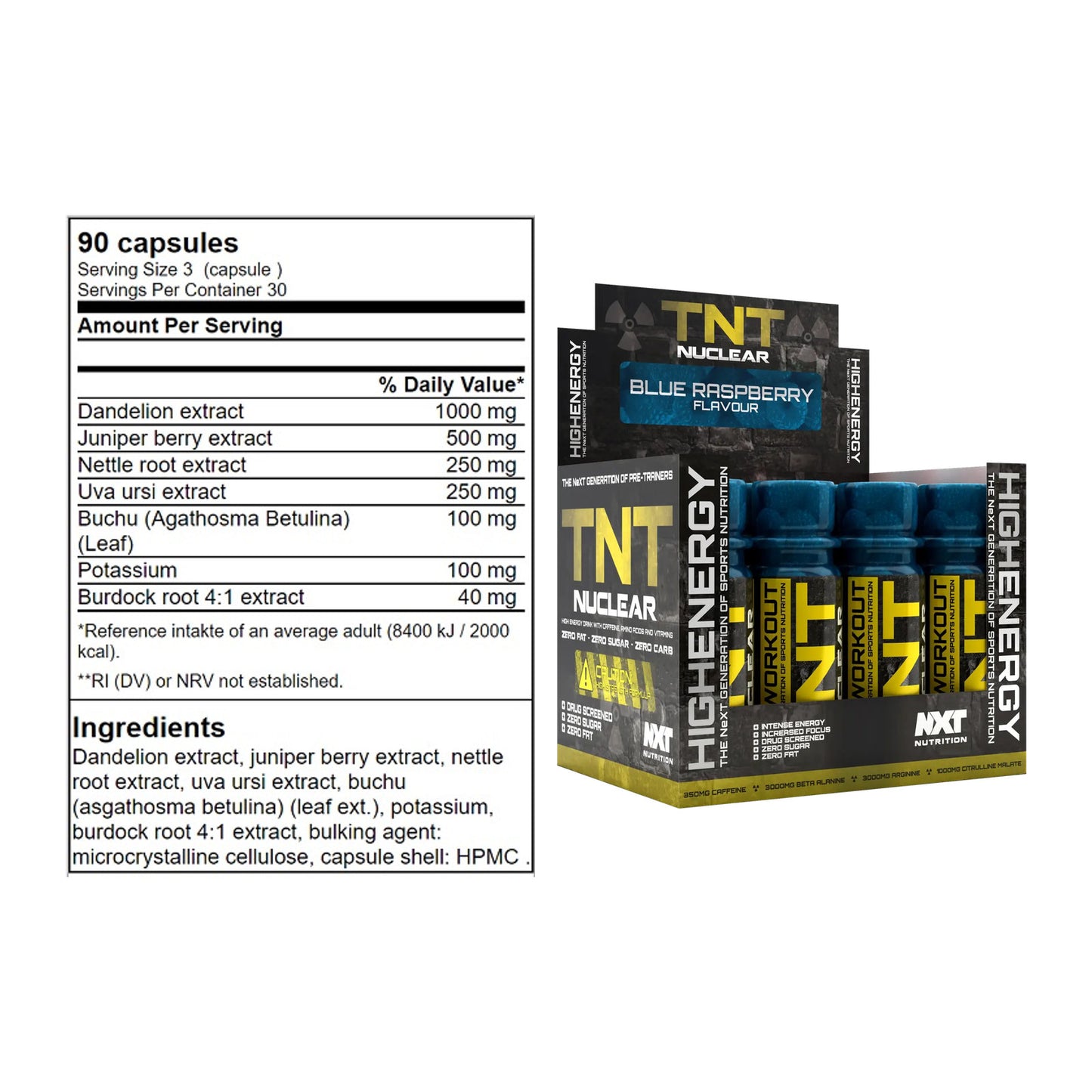 Diät-Duo: GN Shred Cuts + NXT Nutrition TNT Nuclear Shots – alle enthaltenen Artikel