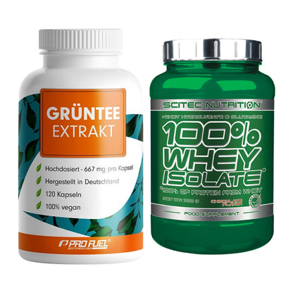 Diät-Duo: ProFuel Grüntee Extrakt + Scitec Whey Isolate – alle enthaltenen Artikel