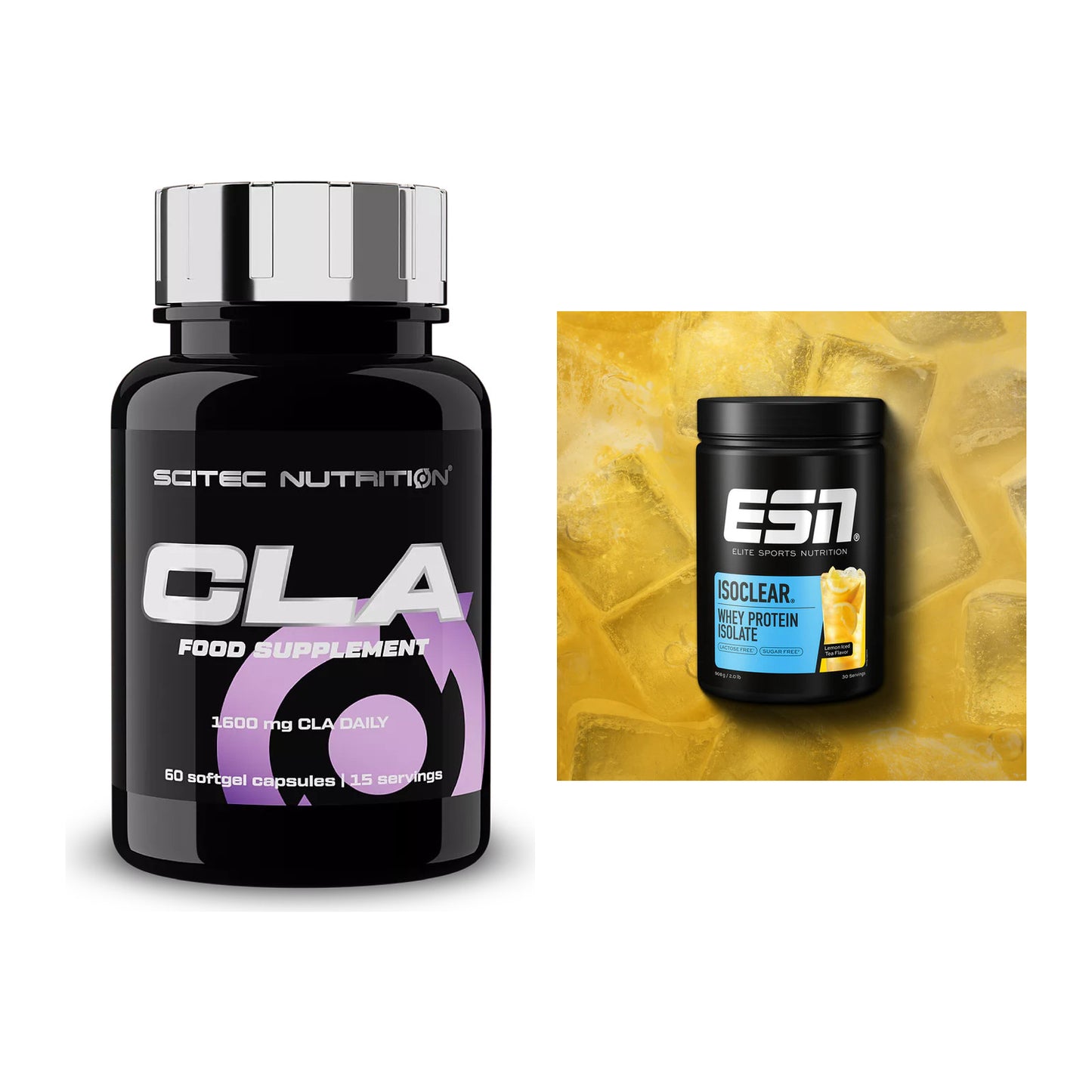 Diät-Duo: Scitec CLA + ESN ISOCLEAR Whey Isolate – alle enthaltenen Artikel