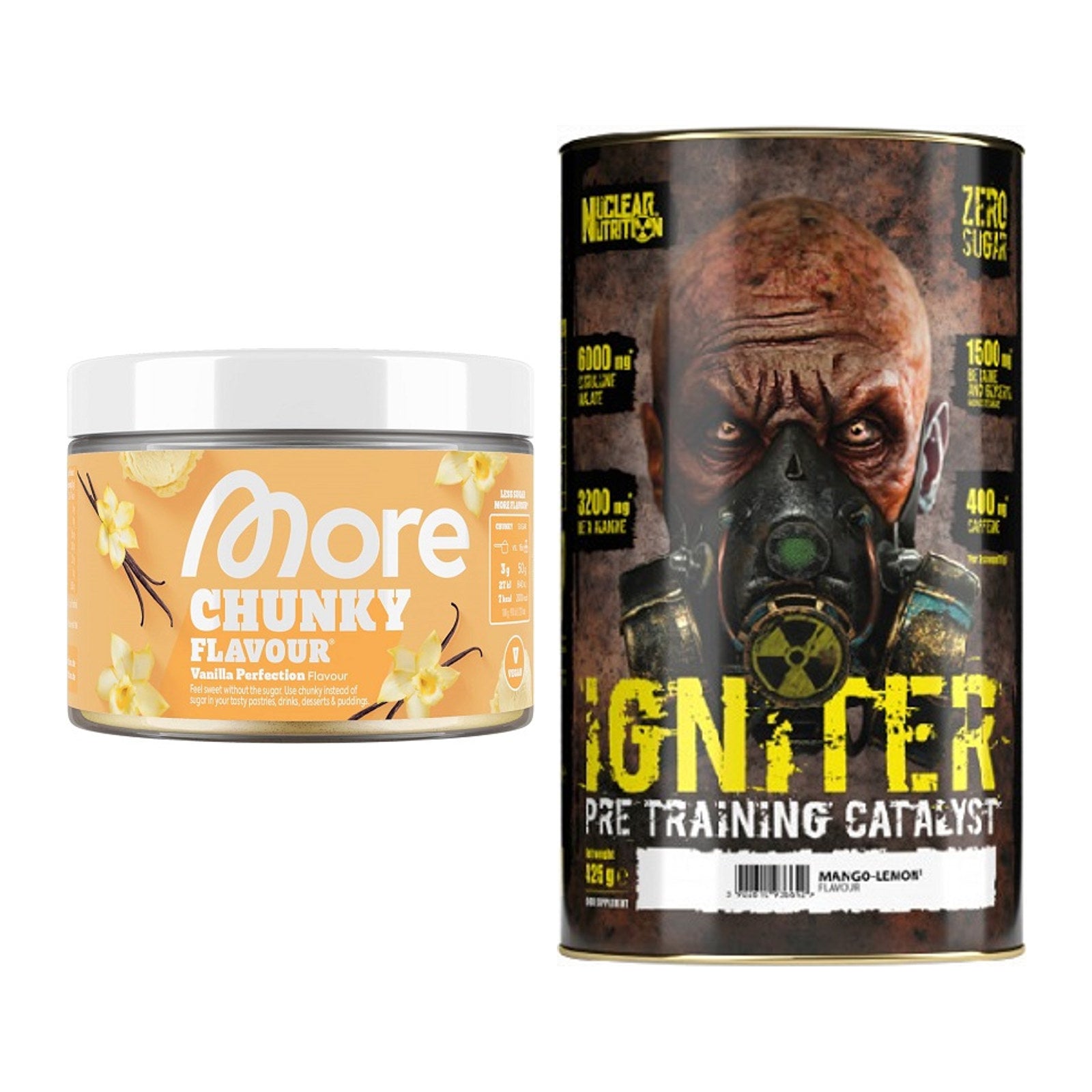 Diät-Duo: More Nutrition Chunky + Nuclear Nutrition IGNITER – alle enthaltenen Artikel