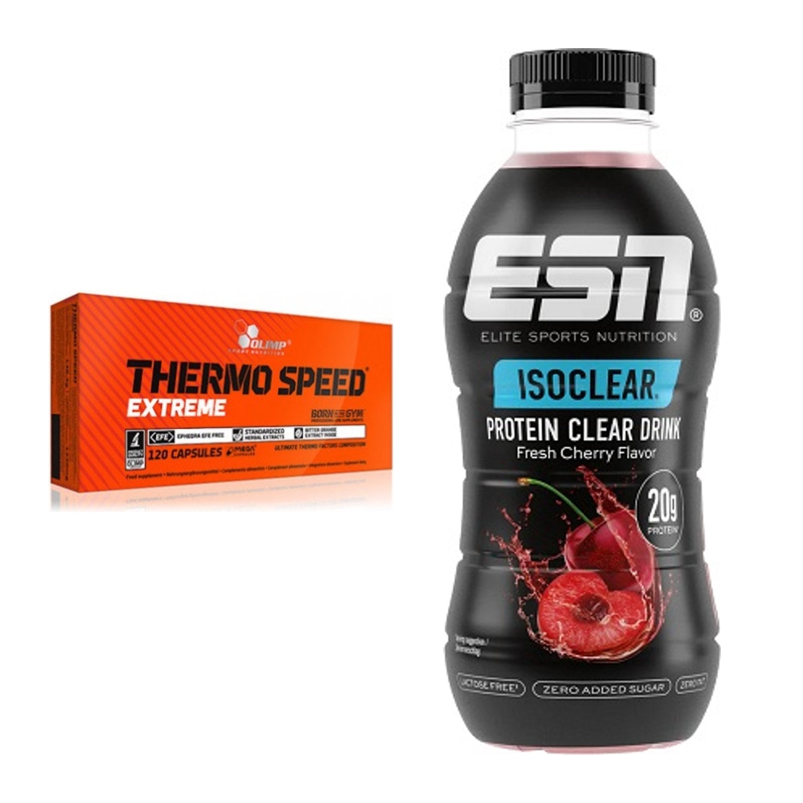 Diät-Duo: Olimp Thermo Speed Extreme Mega + ESN Isoclear RTD – alle enthaltenen Artikel
