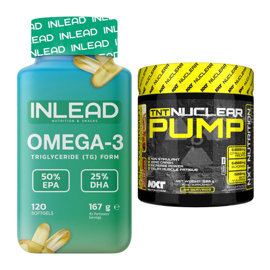 Diät-Duo: INLEAD Omega-3 + NXT Nutrition TNT Nuclear Pump – alle enthaltenen Artikel