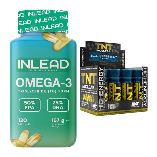 Diät-Duo: INLEAD Omega-3 + NXT Nutrition TNT Nuclear Shots – alle enthaltenen Artikel