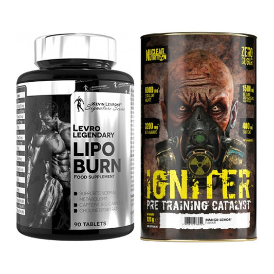 Diät-Duo: Kevin Levrone Lipo Burn + Nuclear Nutrition IGNITER Booster – alle enthaltenen Artikel