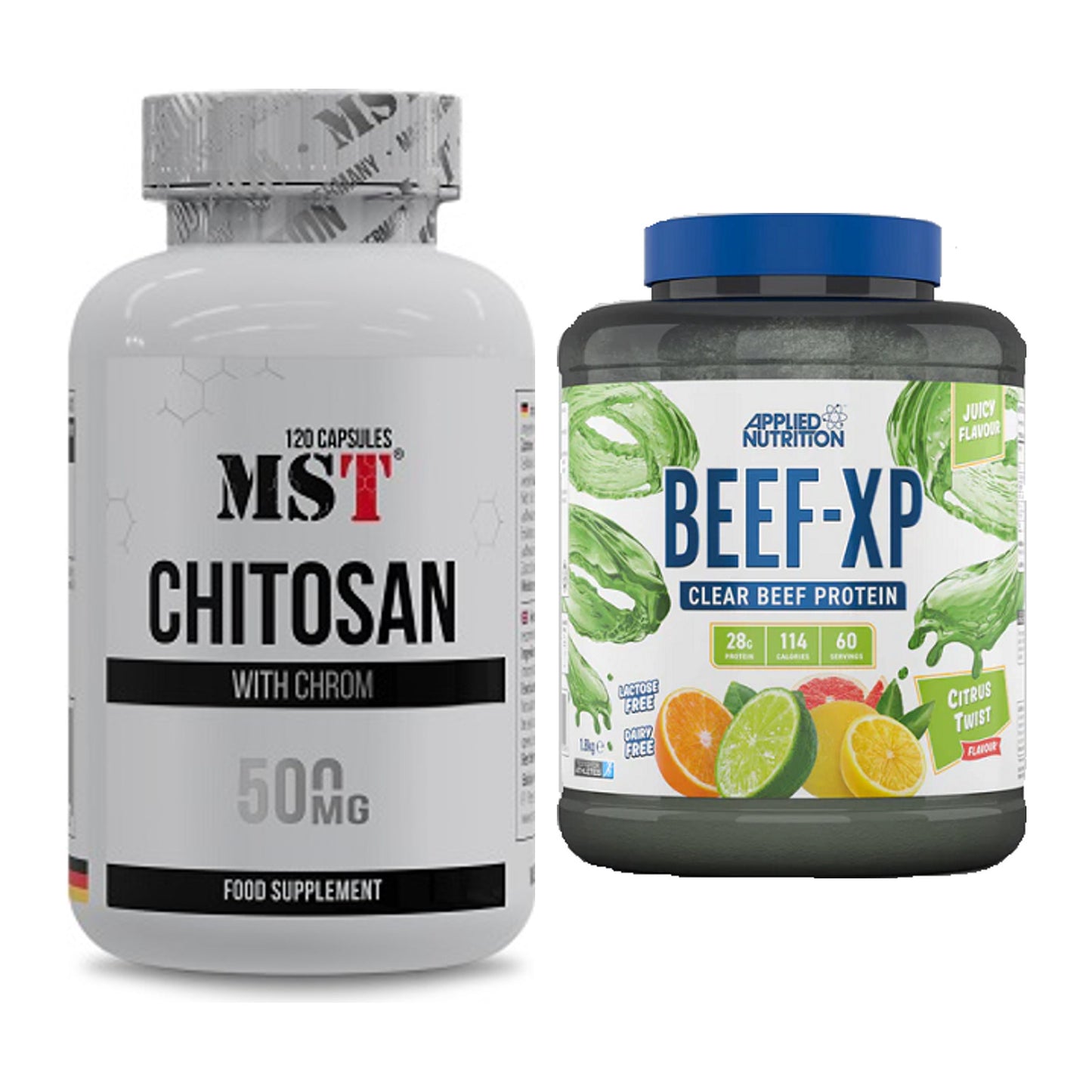 Diät-Duo: MST Chitosan + Chrom + Applied Nutrition Clear Beef XP – alle enthaltenen Artikel