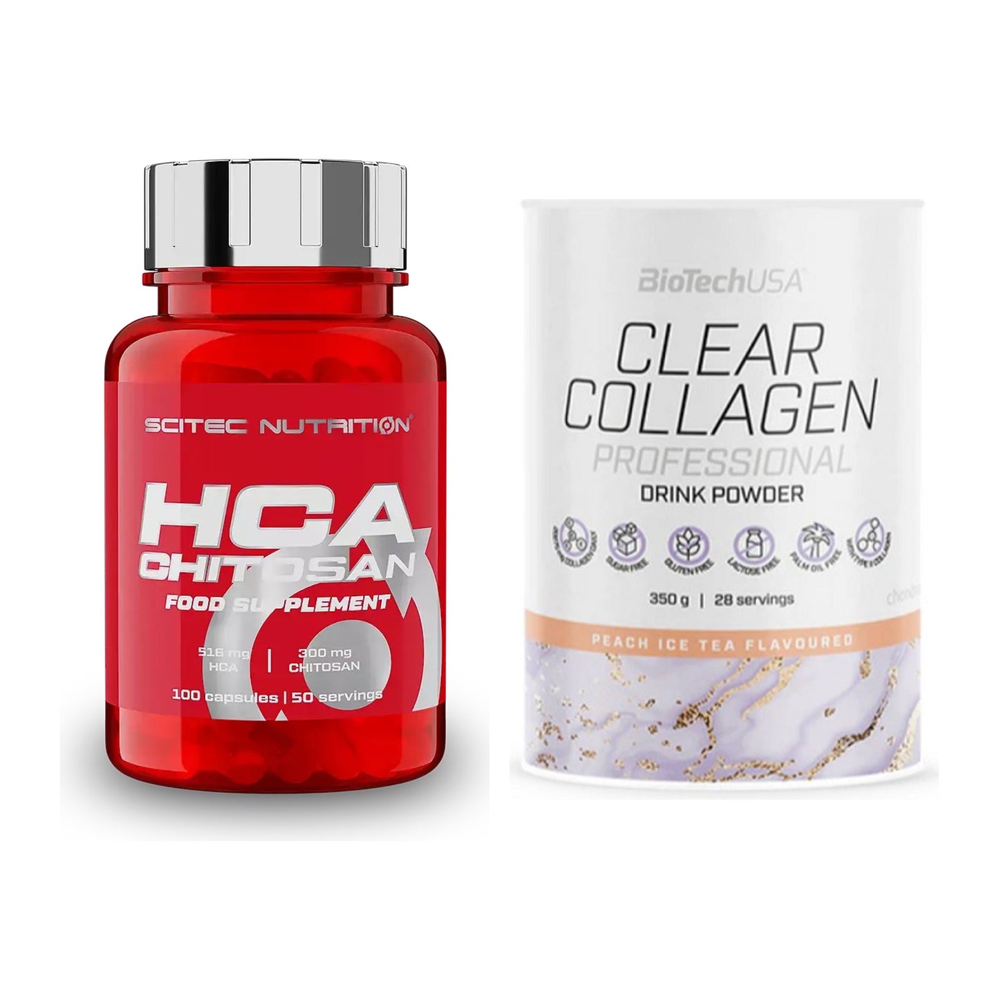 Diät-Duo: Scitec HCA-Chitosan + BioTech Clear Collagen – alle enthaltenen Artikel