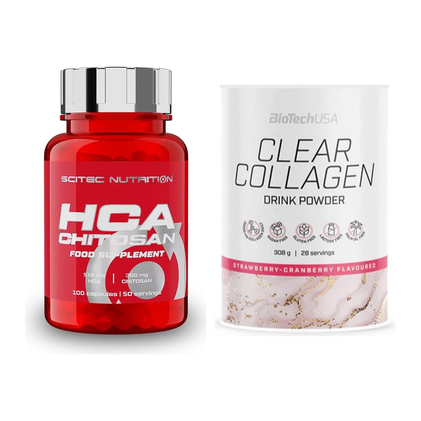 Diät-Duo: Scitec HCA-Chitosan + BioTech Clear Collagen – alle enthaltenen Artikel
