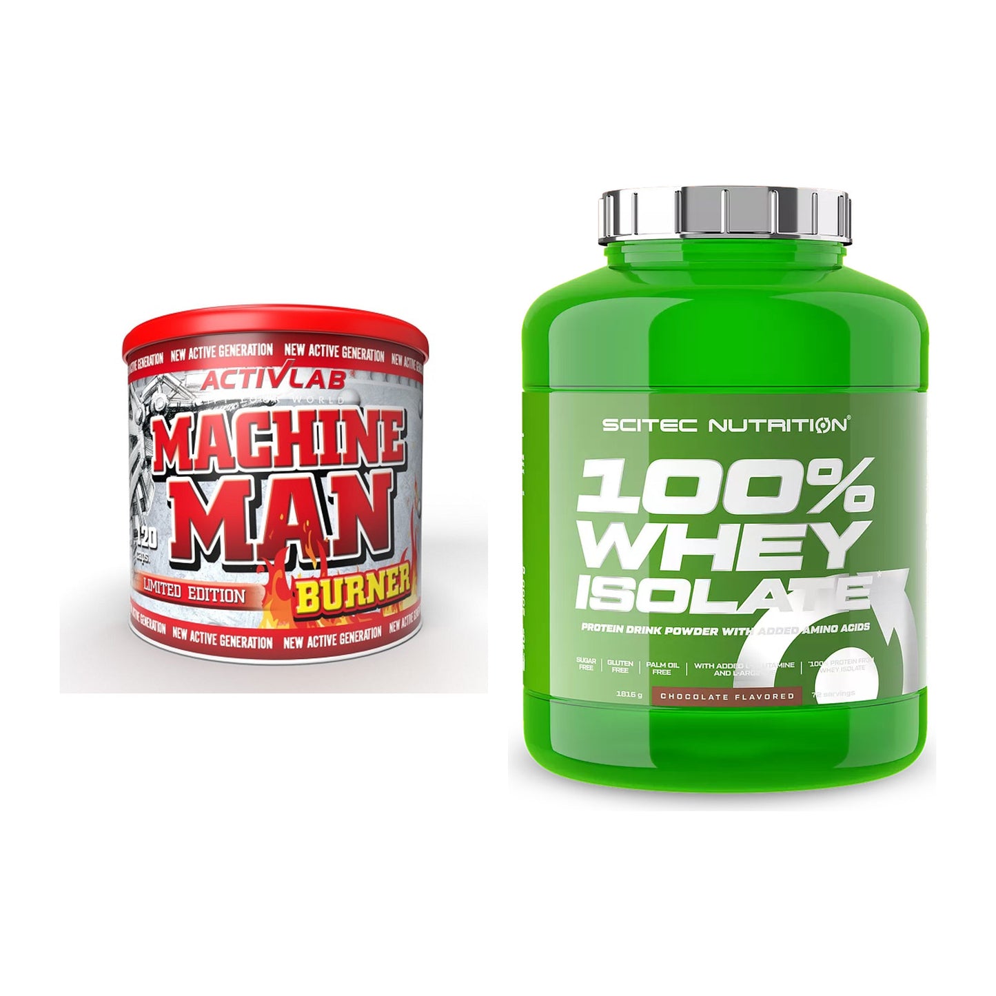 Diät-Duo: Activlab Machine Man Burner + Scitec Whey Isolate – alle enthaltenen Artikel