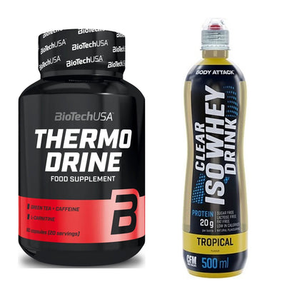 Diät-Duo: BioTech Thermo Drine + Body Attack Clear Iso Whey Drink – alle enthaltenen Artikel