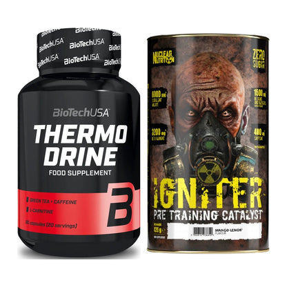 Diät-Duo: BioTech Thermo Drine + Nuclear Nutrition IGNITER Booster – alle enthaltenen Artikel