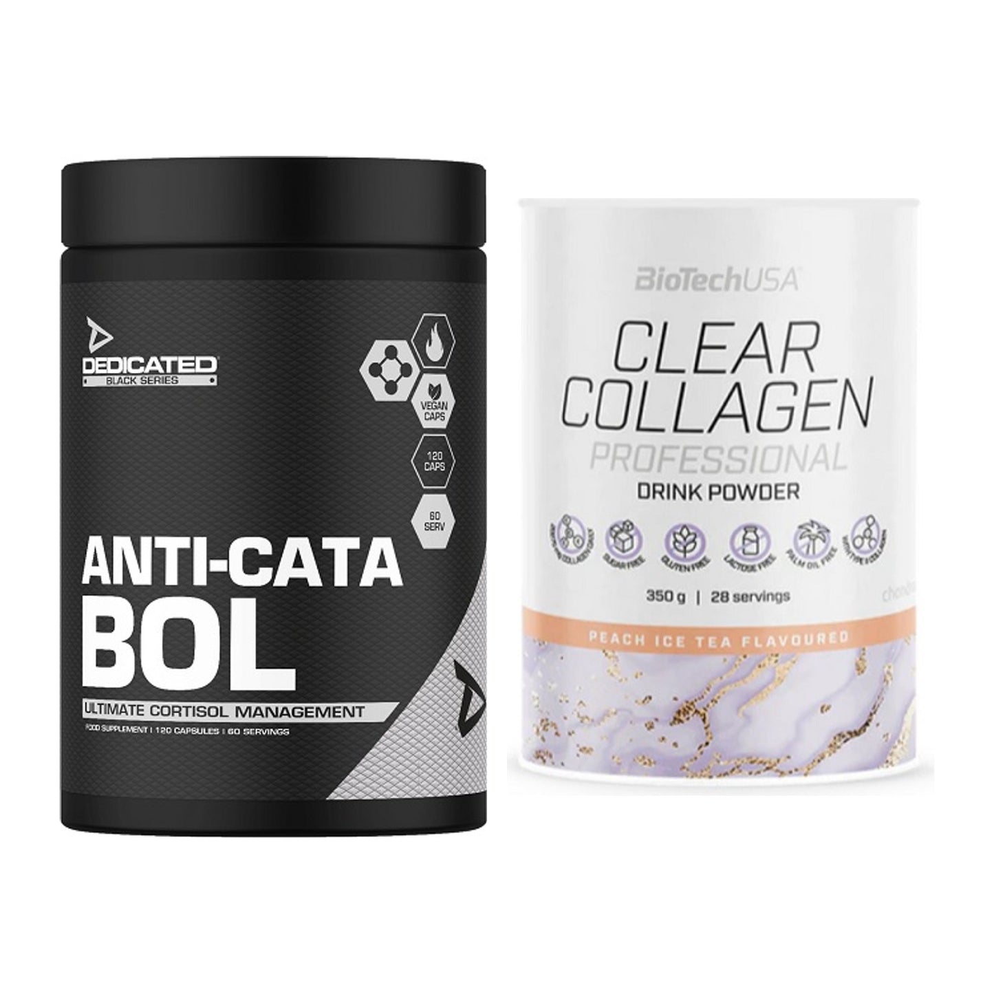 Diät-Duo: Dedicated Anti-Cata-Bol + BioTech Clear Collagen – alle enthaltenen Artikel