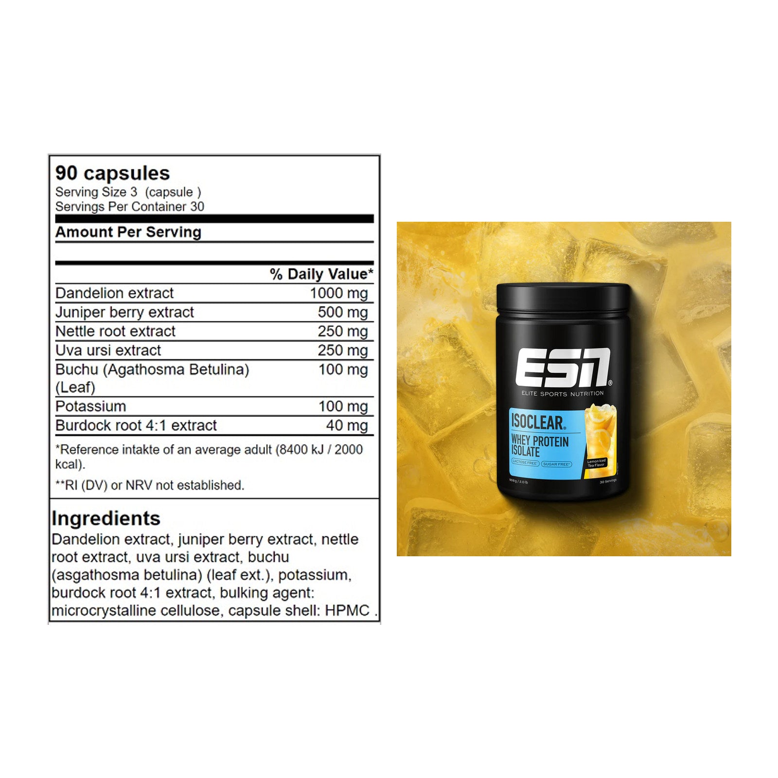 Diät-Duo: GN Shred Cuts + ESN ISOCLEAR Whey Isolate – alle enthaltenen Artikel