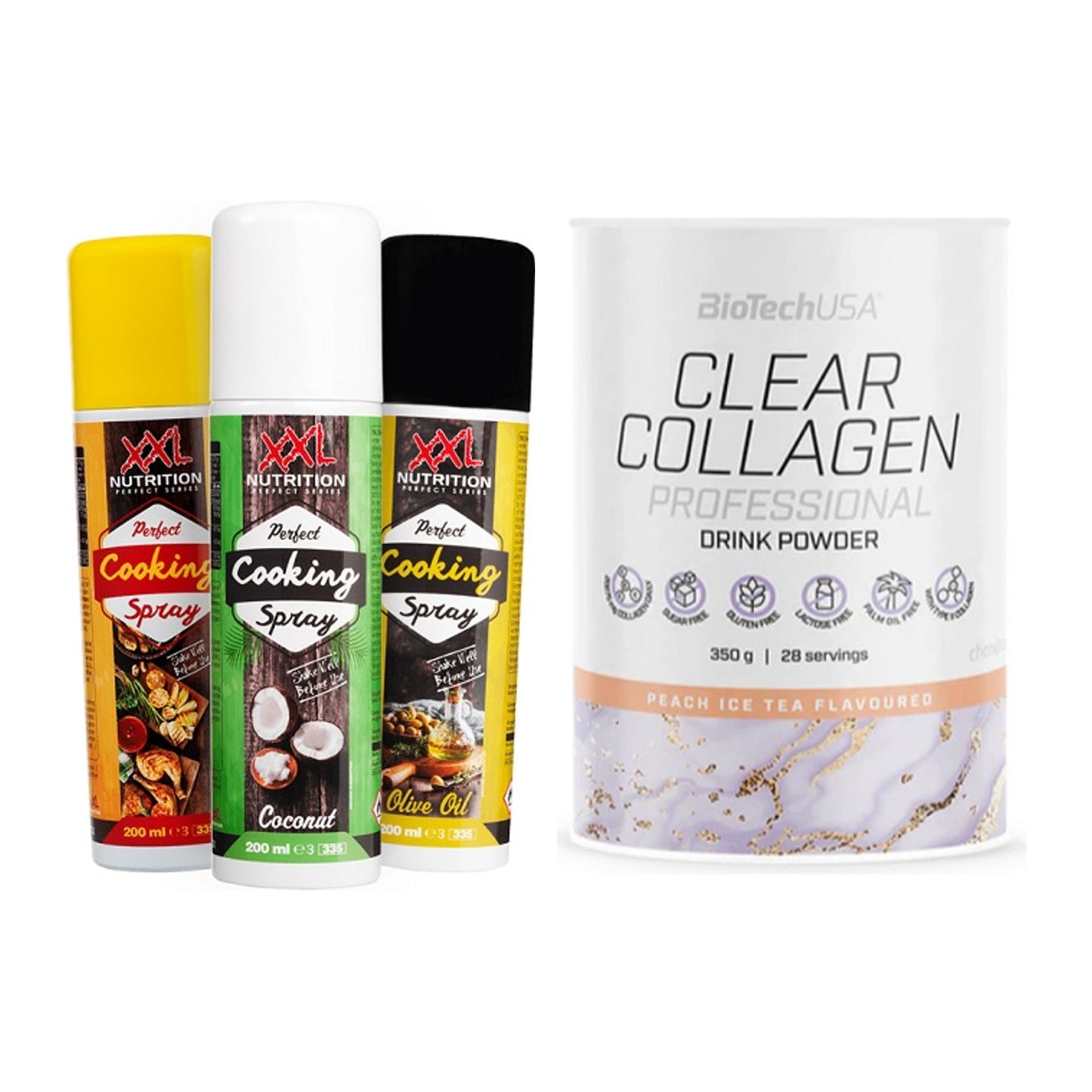 Diät-Duo: XXL Nutrition Perfect Cooking + BioTech Clear Collagen – alle enthaltenen Artikel
