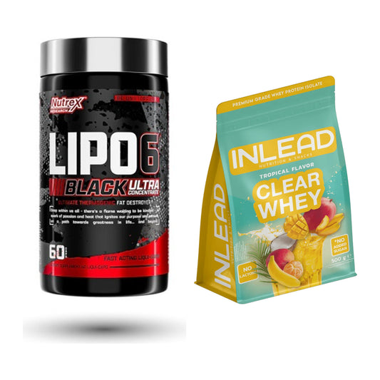 Diät-Duo: Nutrex Lipo 6 black Ultra + INLEAD Clear Whey Isolate – alle enthaltenen Artikel