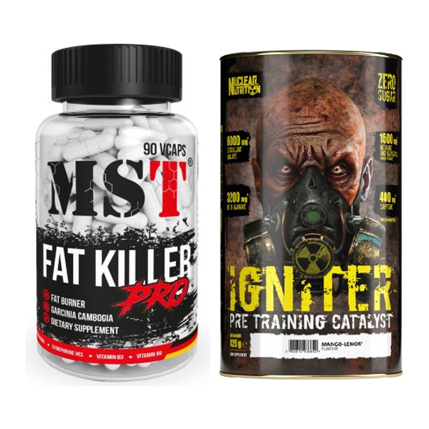 Diät-Duo: MST Fat Killer + Nuclear Nutrition IGNITER Booster – alle enthaltenen Artikel