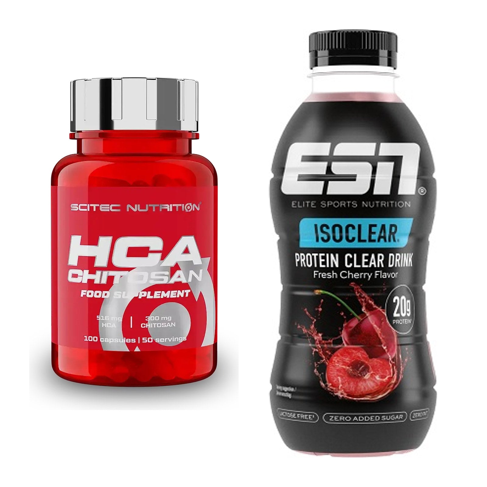 Diät-Duo: Scitec HCA-Chitosan + ESN Isoclear RTD – alle enthaltenen Artikel