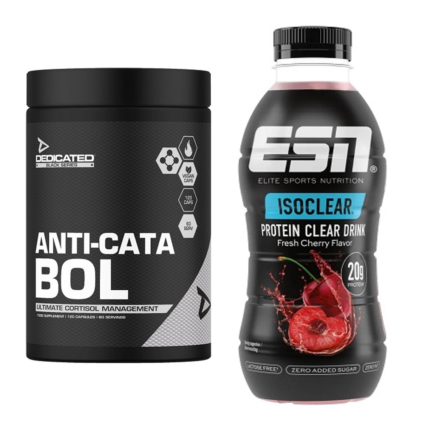 Diät-Duo: Dedicated Anti-Cata-Bol + ESN Isoclear RTD – alle enthaltenen Artikel