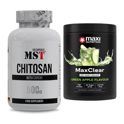 Diät-Duo: MST Chitosan + Chrom + MaxiNutrition MaxClear 100% Clear – alle enthaltenen Artikel