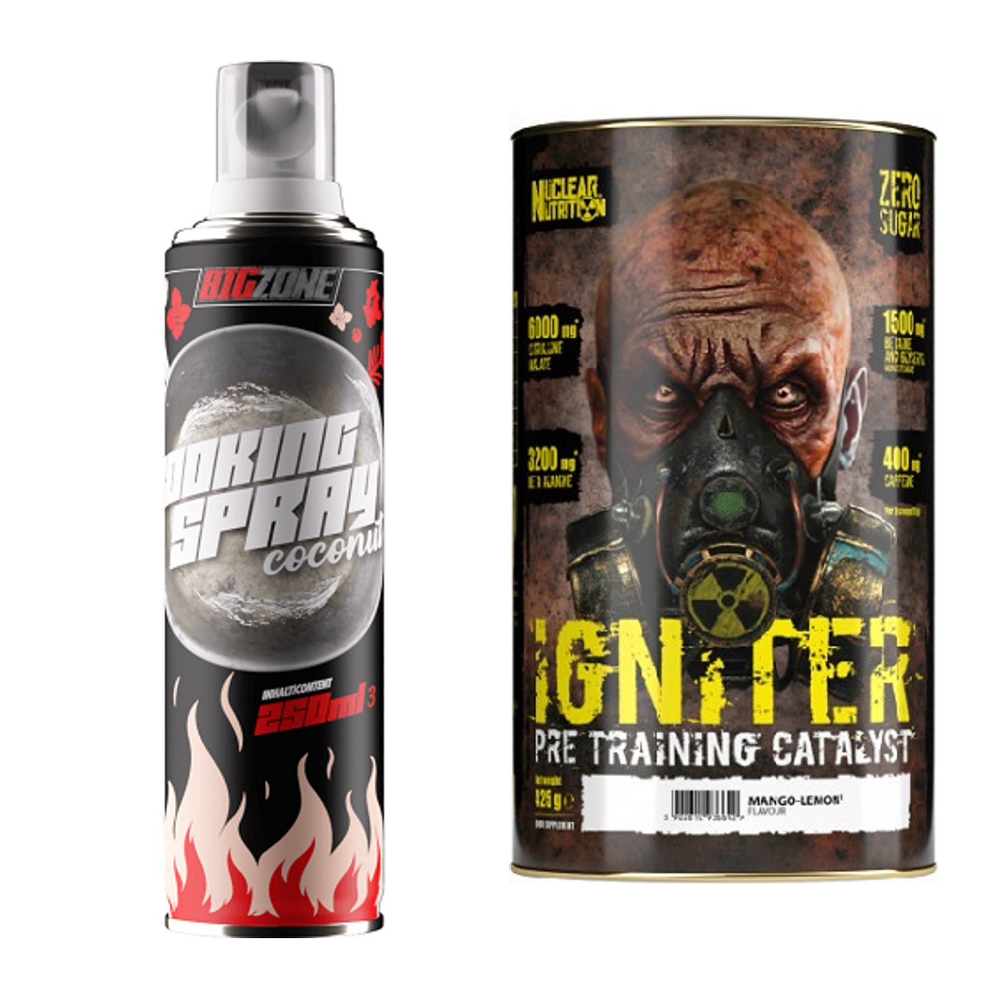 Diät-Duo: Big Zone Coconut Cooking + Nuclear Nutrition IGNITER – alle enthaltenen Artikel