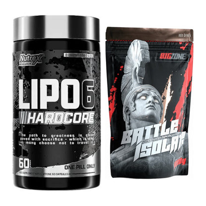 Diät-Duo: Nutrex Lipo 6 Hardcore + Big Zone Battle Isolate – alle enthaltenen Artikel