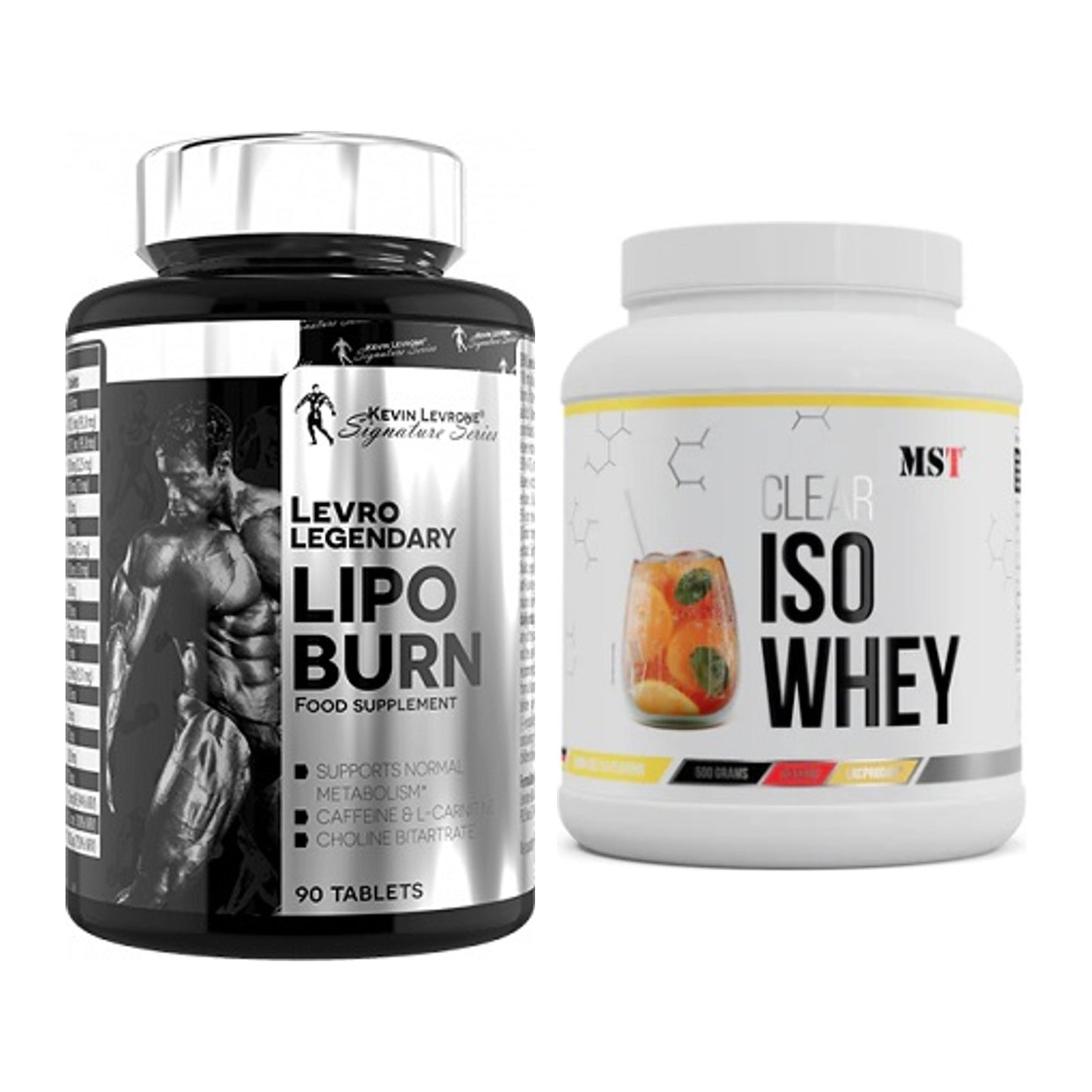 Diät-Duo: Kevin Levrone Lipo Burn + MST Iso Clear – alle enthaltenen Artikel