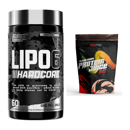 Diät-Duo: Nutrex Lipo 6 Hardcore + Big Zone Clear Whey Protein Juice – alle enthaltenen Artikel